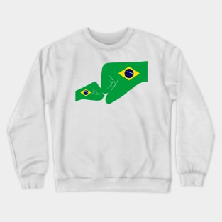 Brazil Baby Fist Bump Patriot Flag Series Crewneck Sweatshirt